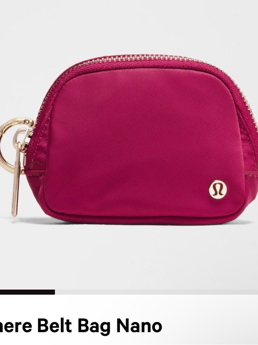 lululemon everywhere belt bag nano     very rumble with gold hardware (sold out)